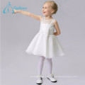 Knee Length White Organza Lace Short Flower Girl Dresses